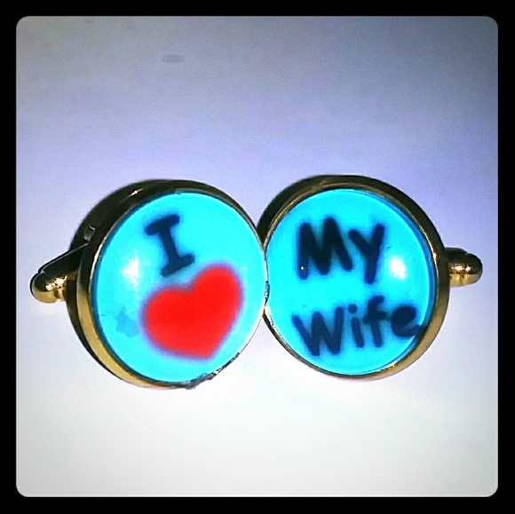 Cufflinks: I LOVE MY WIFE! - Picture 1 of 4
